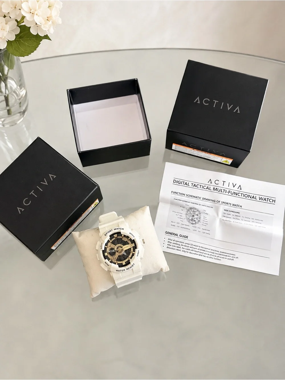 Activa Pixel X Invicta ACW499-006 Men’s 50mm Analog Digital Watch WhiteBlack NIB